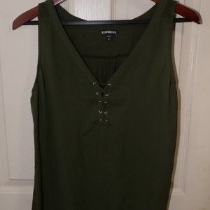 Express forest green tank top